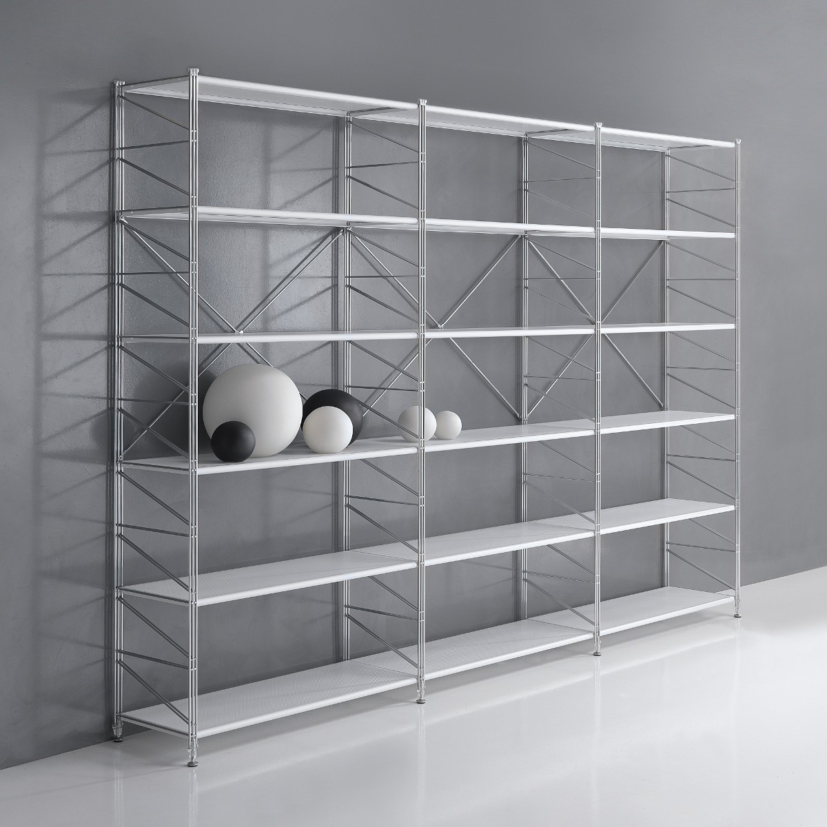 Scaffale Mix N Modul A 6 Scomparti Con 6 Contenitori, Nero - 5five