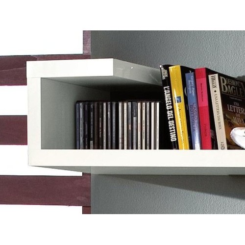 Mensola design laccata bianco opaco Gilmar