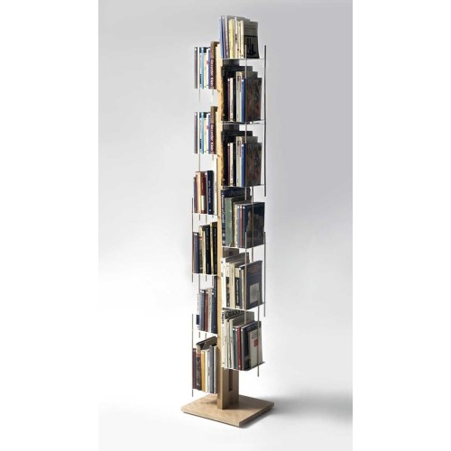 Libreria colonna in legno naturale o nero Zia Veronica