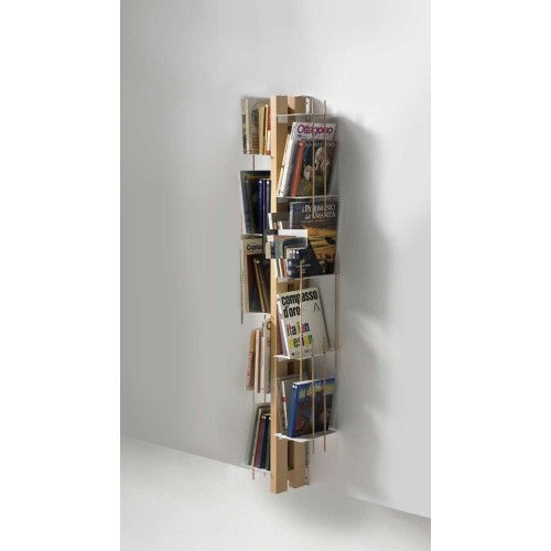 Libreria verticale da parete in legno naturale Zia Veronica