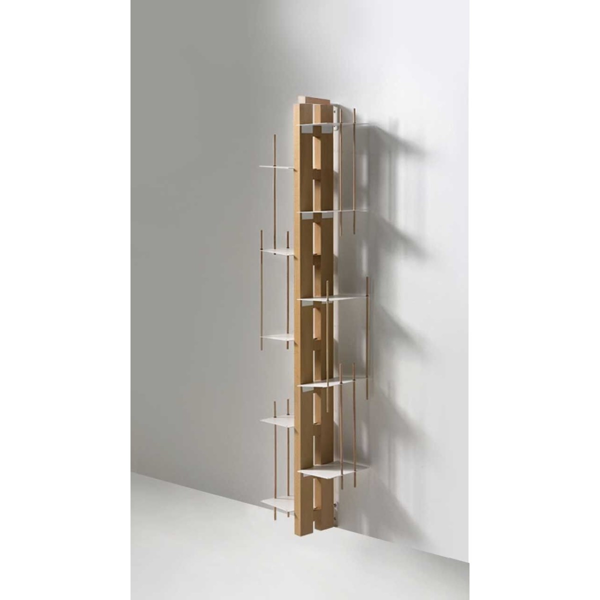 Zia Veronica SF libreria in legno verticale sospesa h105cm 7 ripiani