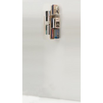 Libreria sospesa a muro in legno e metallo Zia Veronica 2