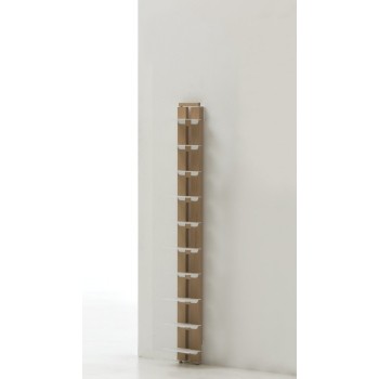 Libreria da muro verticale in legno naturale o nero Zia Ortensia 2