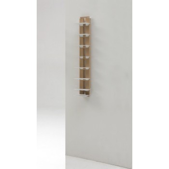 Libreria sospesa a muro in legno naturale o nero Zia Ortensia 2