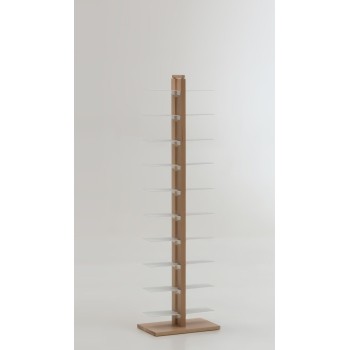 Libreria a colonna da terra in legno naturale o nero Zia Bice 2