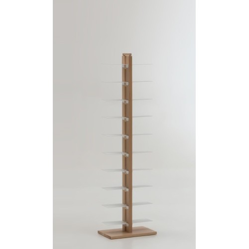 Libreria a colonna da terra in legno naturale o nero Zia Bice