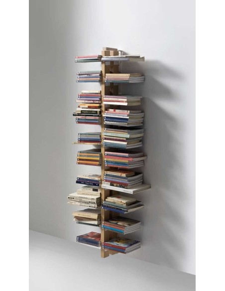 Libreria da muro pensile Zia Bice in legno massello