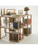 Libreria moderna in legno massello rovere naturale Castelli 7