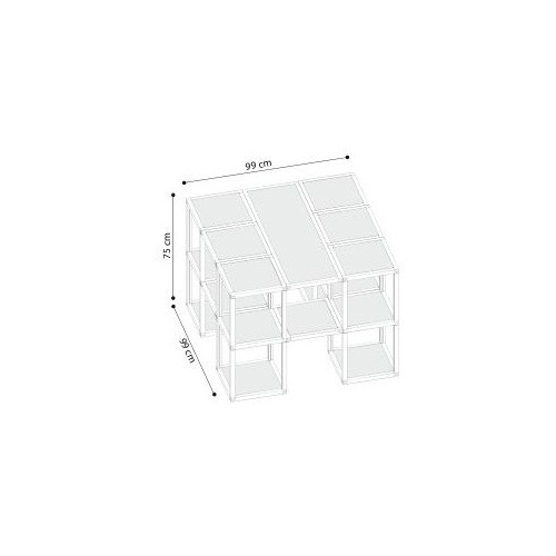 Libreria moderna in legno massello rovere naturale Castelli 7