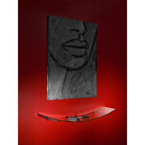 Set mensole vetro curvato trasparente 80 x 20 cm Bow