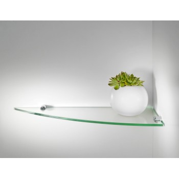 Set 5 mensole angolari in vetro trasparente 50 cm Korner 2