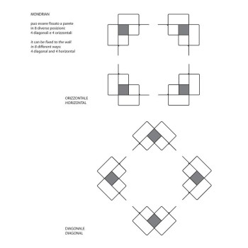 Libreria da parete moderna in acciaio Kreando-6 2