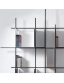 Libreria a parete moderna in acciaio tubolare Libra2