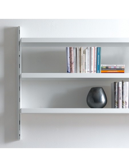 Scaffale Murale Moderno - Bianco Opaco, Design Retro 48x48x9 Cm | Resistenza Fino A 15 Kg, MDF Laccato - Foto 2