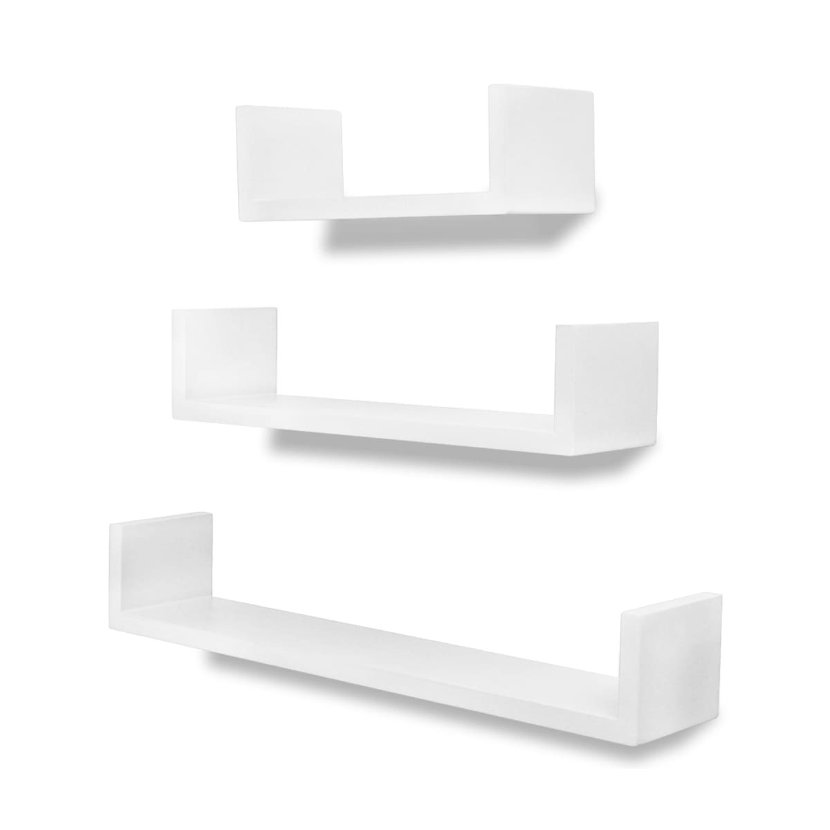 VidaXL Mensole a parete 3 pz bianche-nere in mdf a cubo per libri,dvd  HomePage 