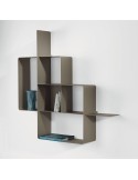 Libreria a parete in metallo componibile design moderno Mondrian