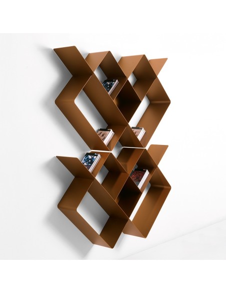 Libreria modulare in acciaio Mondrian-1