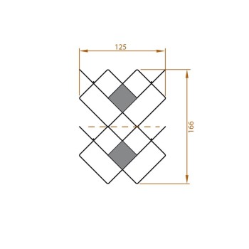 Libreria modulare in acciaio portata 140kg 125x25x166 cm Kreando-1 2