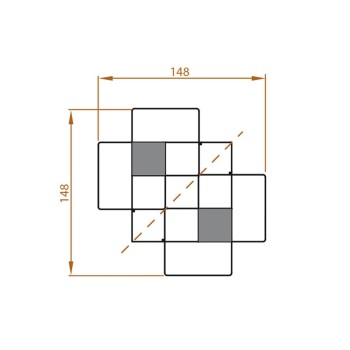 Libreria da muro componibile in metallo portata 140 kg Kreando-2A 2
