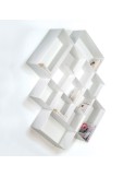 Libreria design moderno in acciaio bianco sabbiato Mondrian-3