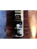 Libreria da parete verticale in acciaio 20 x 130 cm Ghost