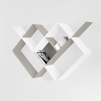 Libreria a parete moderna in metallo componibile design Kreando