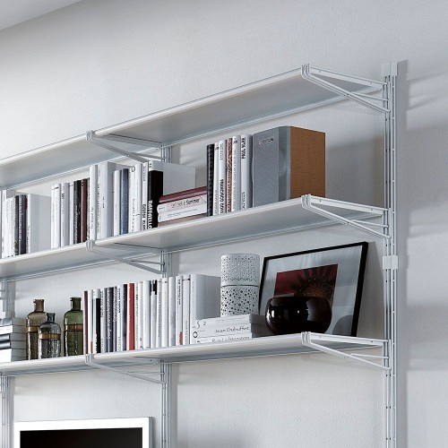 Libreria scaffale da parete in acciaio Melker 247