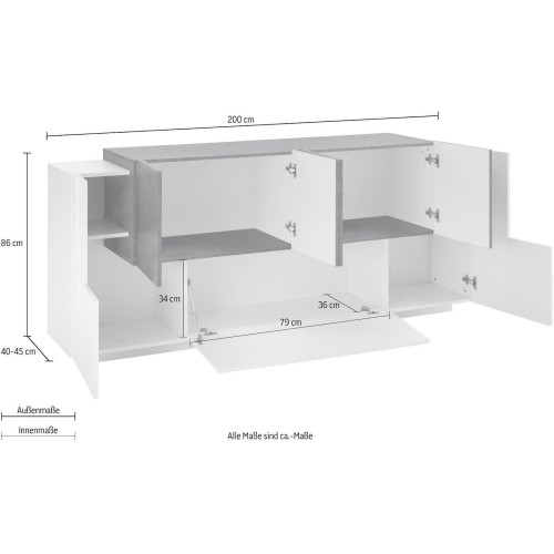 Madia cucina design moderno Lukas 3A/4A WS