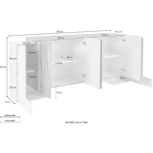Credenza cucina moderna Kevin 2A/4A WM