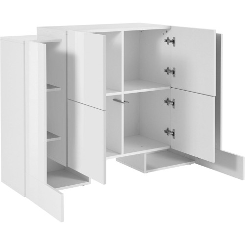 Credenza alta bianco lucido Kevin H2A/4A W