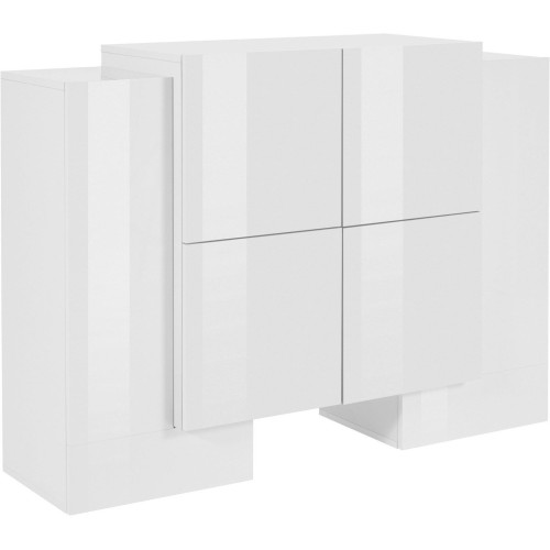 Credenza alta bianco lucido Kevin H2A/4A W