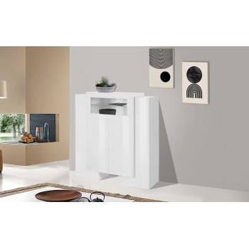 Vetrina moderna bianco lucido Kevin W 2