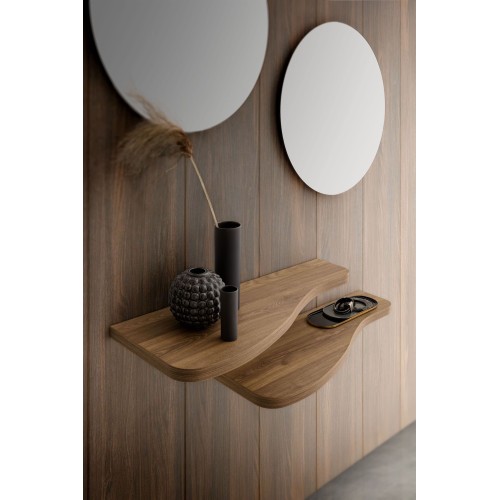 Coppia mensole da parete in finitura legno Timmy