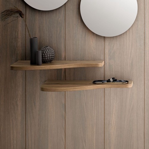 Coppia mensole da parete in finitura legno Timmy