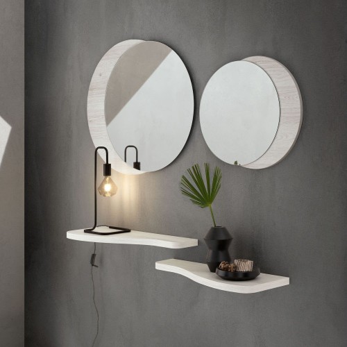 Coppia mensole da parete in finitura legno Timmy