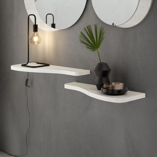 Coppia mensole da parete in finitura legno Timmy