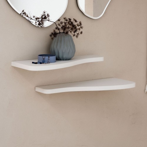 Coppia mensole da parete in finitura legno Timmy