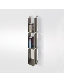 Libreria verticale in acciaio sospesa design moderno Libra 119-16-3