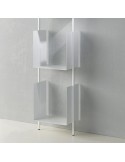 Libreria verticale a muro in acciaio design Libra 200-35-4