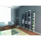 Libreria da parete con montante in alluminio e ripiani in lamiera d'acciaio verniciati Ambrogio