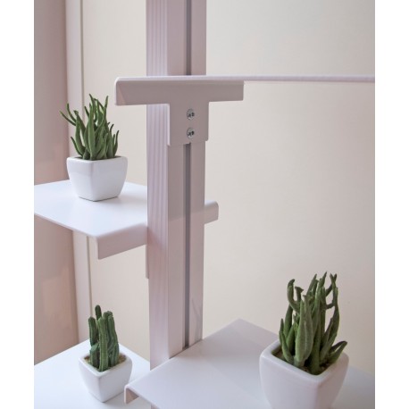 Libreria autoportante a colonna in alluminio e acciaio Mr Green