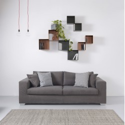 Mensole cubo da parete in acciaio design moderno Naoki 2