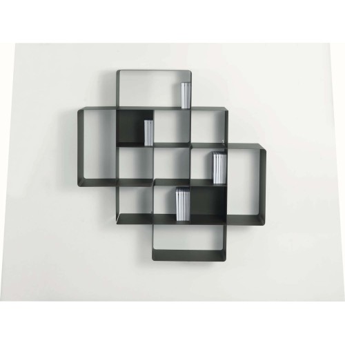 Libreria a parete in metallo componibile design moderno Kreando