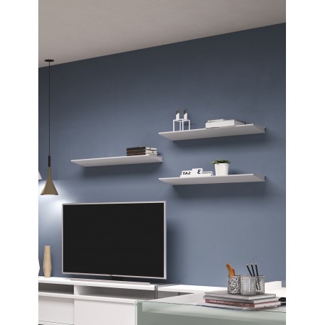 Mensola a parete in acciaio verniciato lunghezza 90 cm Wing