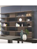 Libreria scaffale angolare da soggiorno design moderno Byblos9