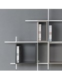 Libreria da parete sospesa in metallo design moderno Libra comp-35