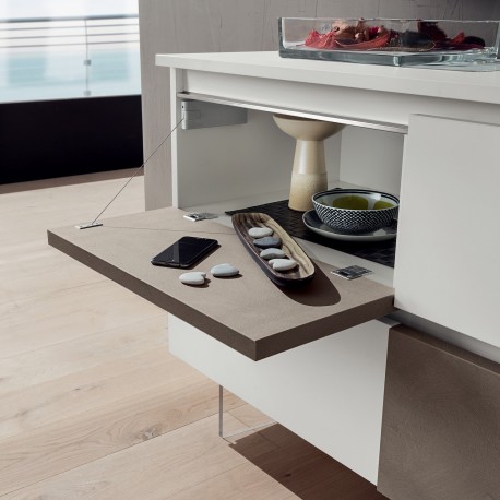 Madia moderna per soggiorno cucina in legno Osmo