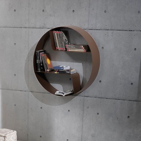 Libreria rotonda moderna design 80 cm in metallo Gemerek Corten
