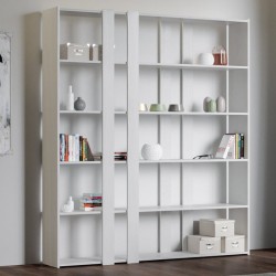 Libreria autoportante per salotti Inedditah A finitura BIANCO FRASSINO 2