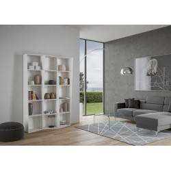 Libreria moderna a parete in legno  Deducha 3 finitura BIANCO FRASSINO 2